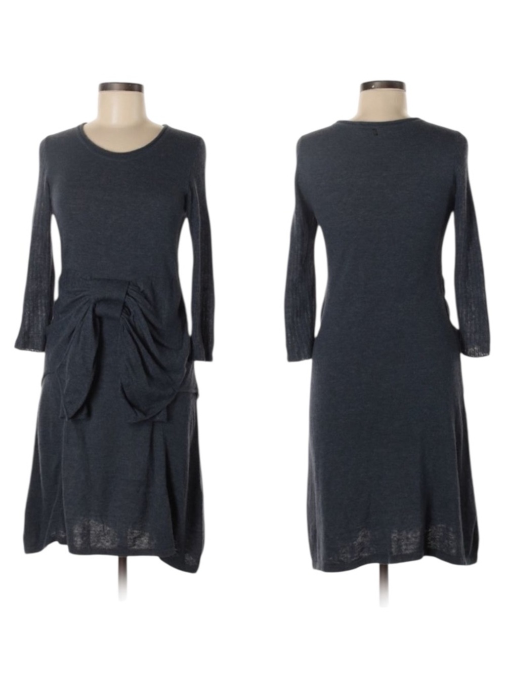 SPORTMAX CODE Alpaca Wool Blend Knit Bow Dress M